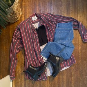 Vintage 90s Dad Striped Button Down!